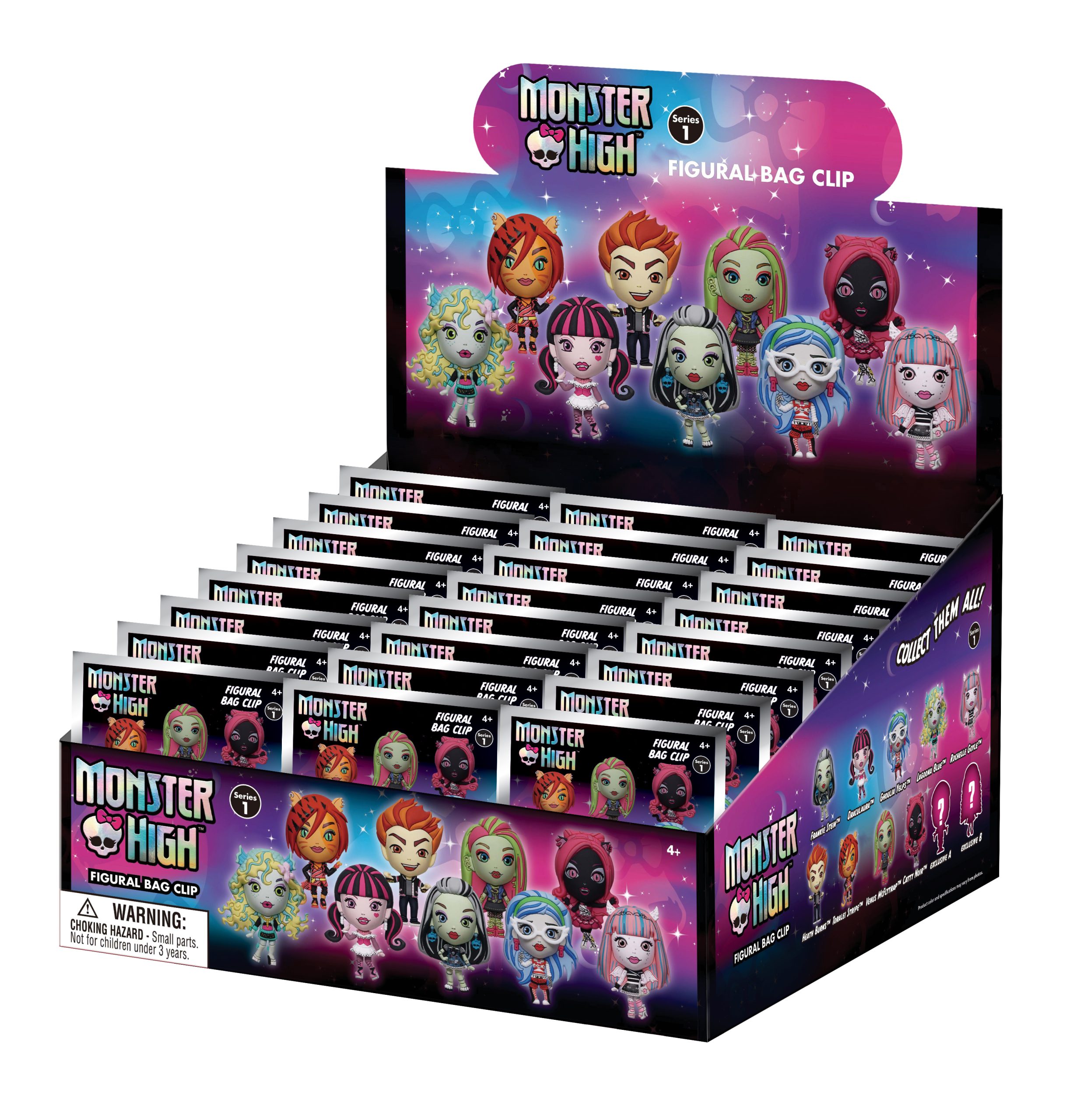 Monster High 3D Series 1 Bag Clips - The Toy Tank