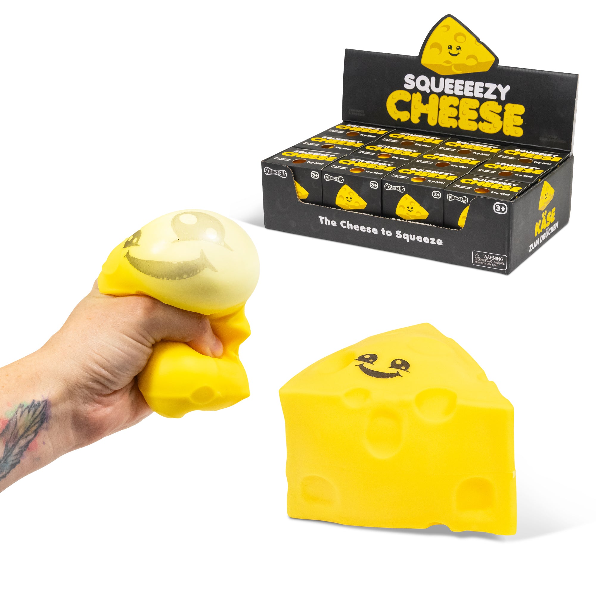 Scrunchems Squeezy Cheese squishy toy