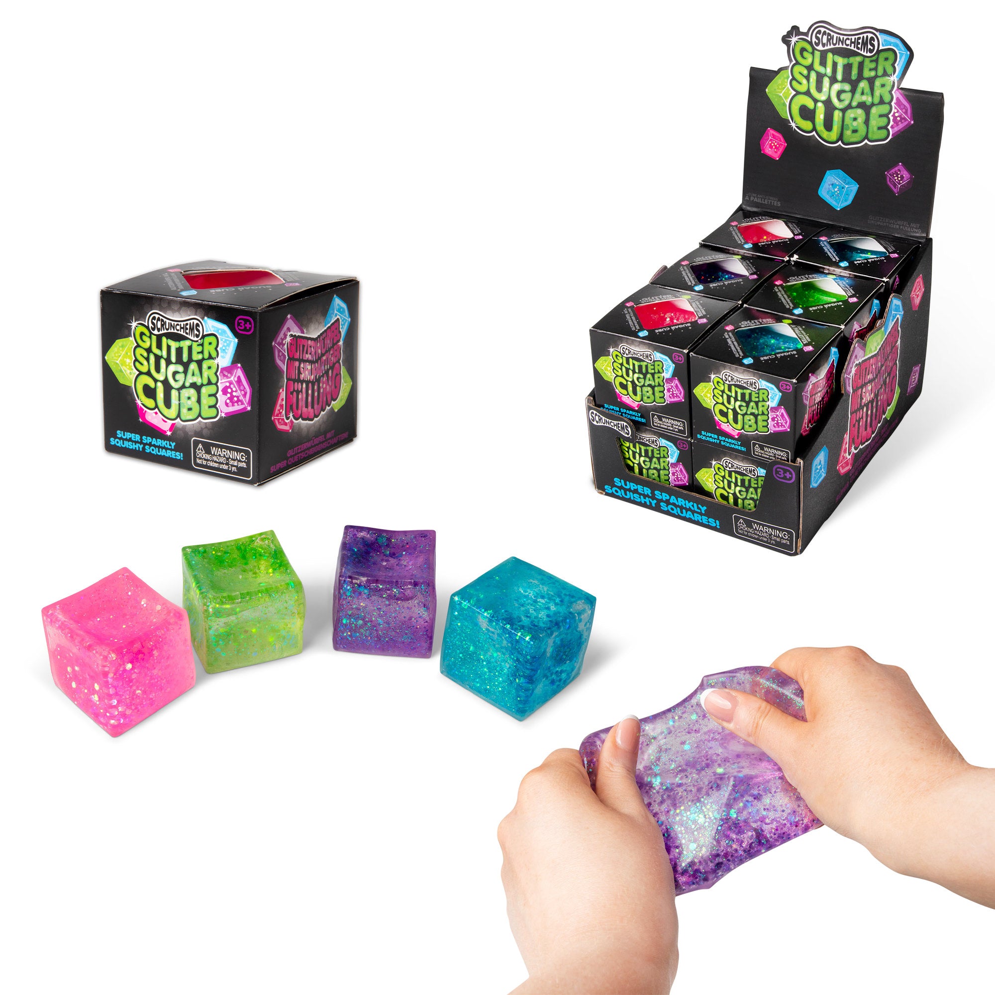 Scrunchems Glitter Sugar Cube squishy toy