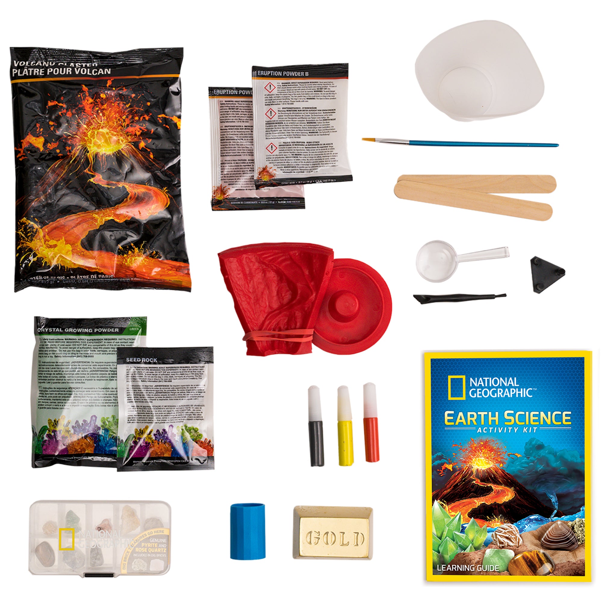 National Geographic Mega Earth Science Kit contents