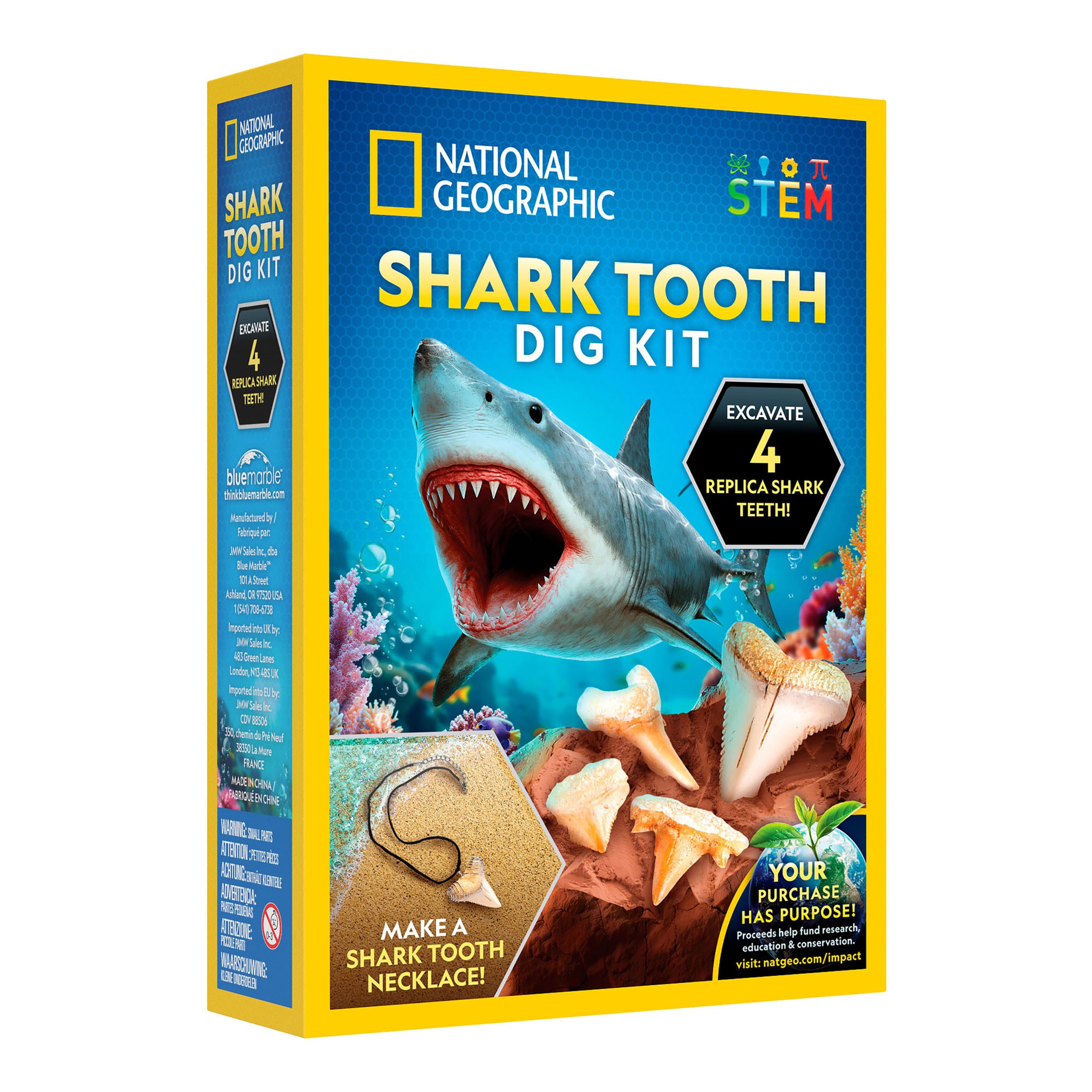 National Geographic Great White Shark Tooth Dig Kit front