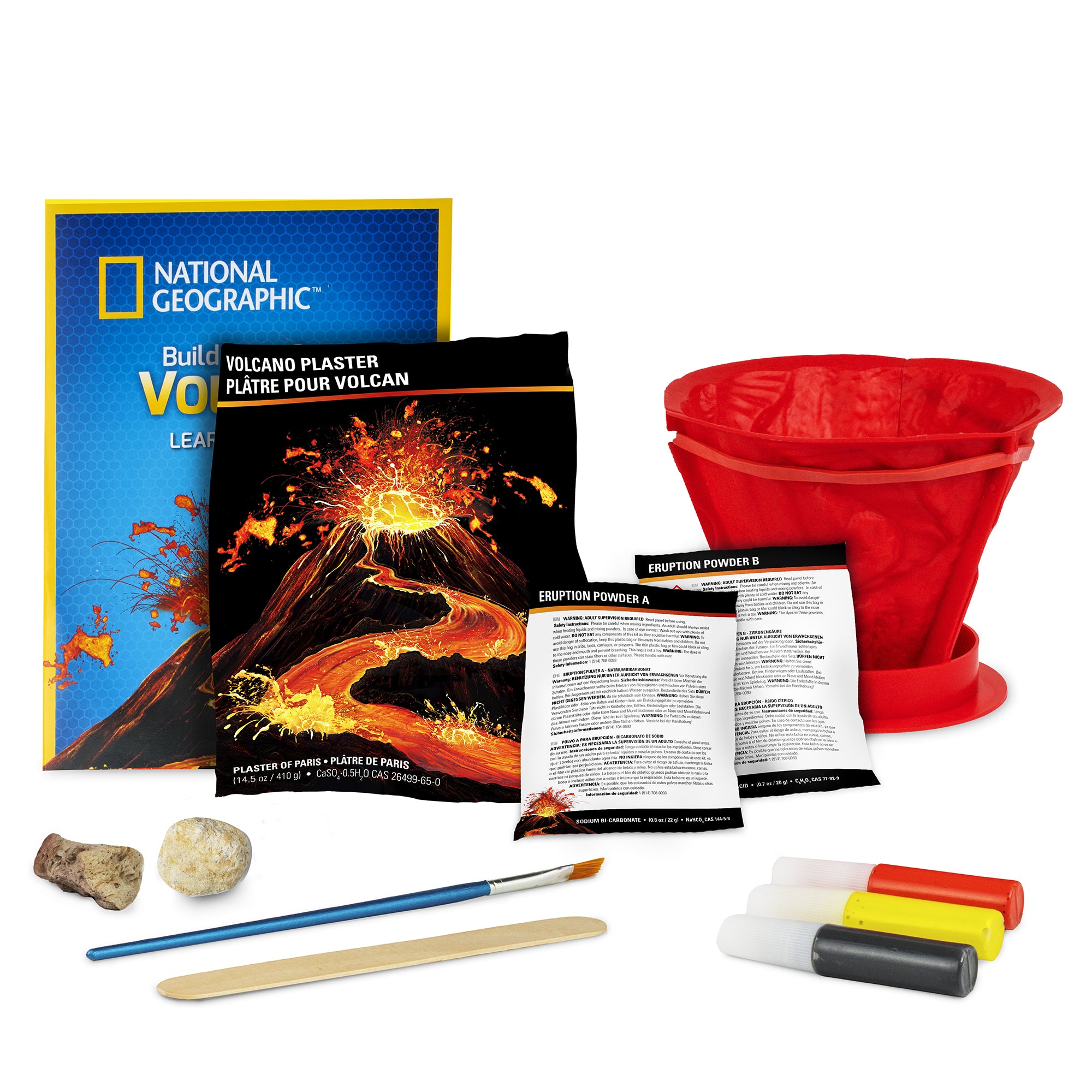 National Geographic Volcano Science Kit contents