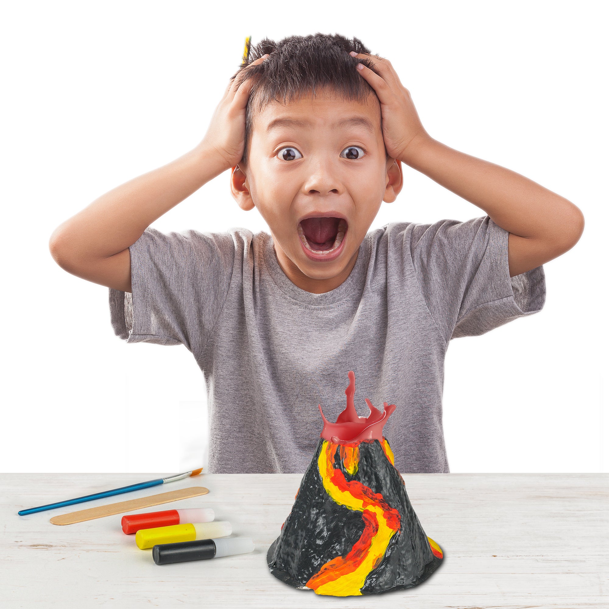 National Geographic Volcano Science Kit in use