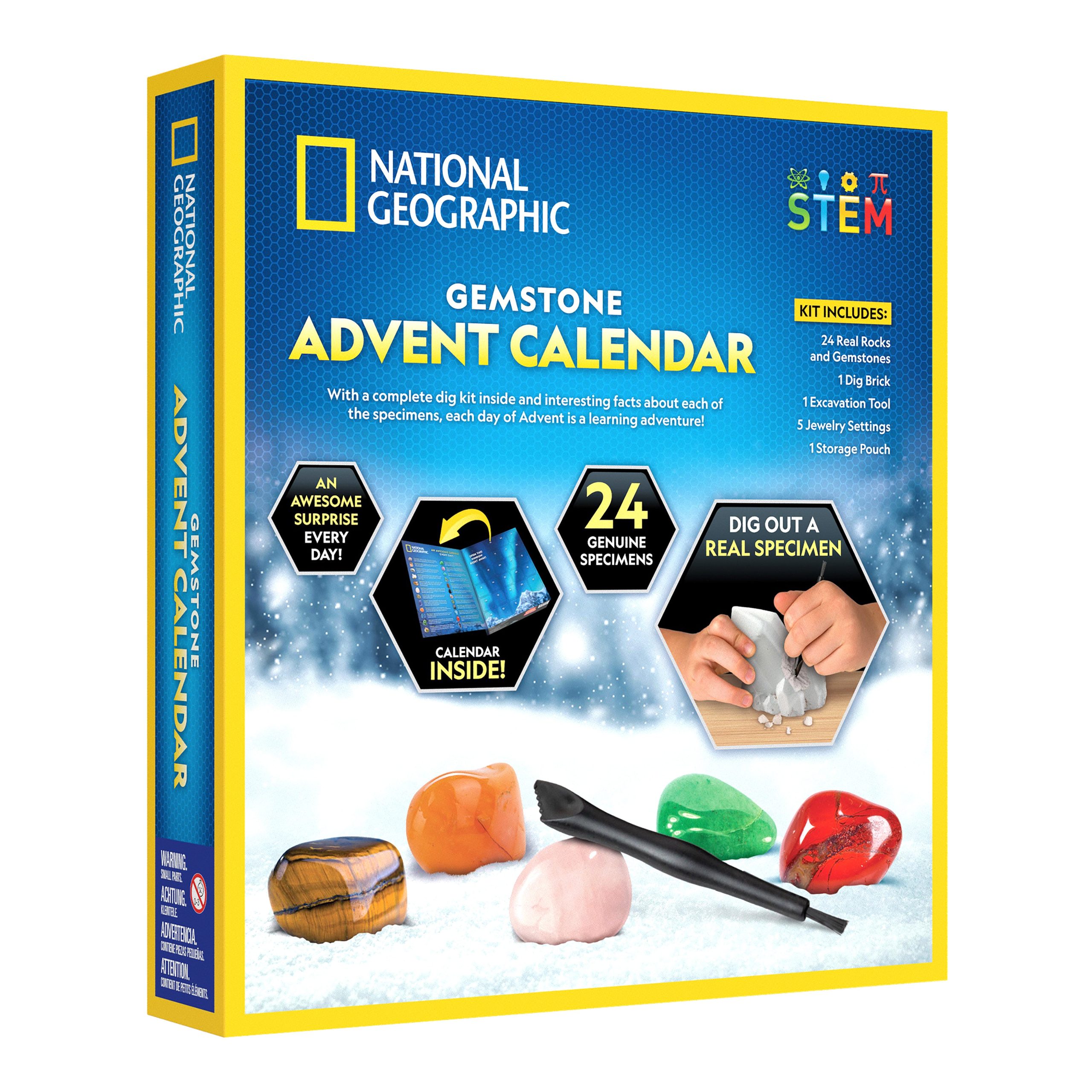 National Geographic 24-Day Rock & Gemstone Advent Calendar back