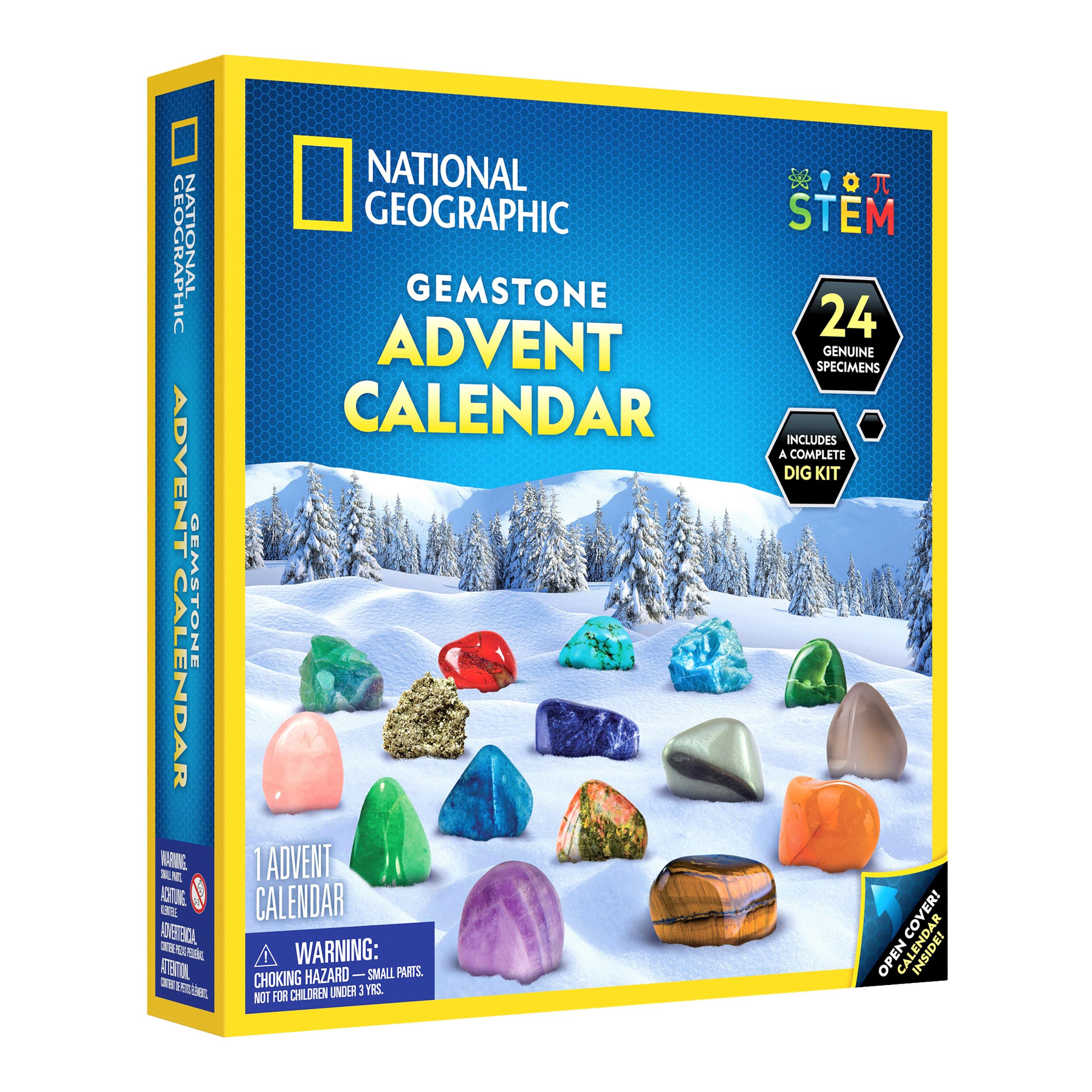 National Geographic 24-Day Rock & Gemstone Advent Calendar front