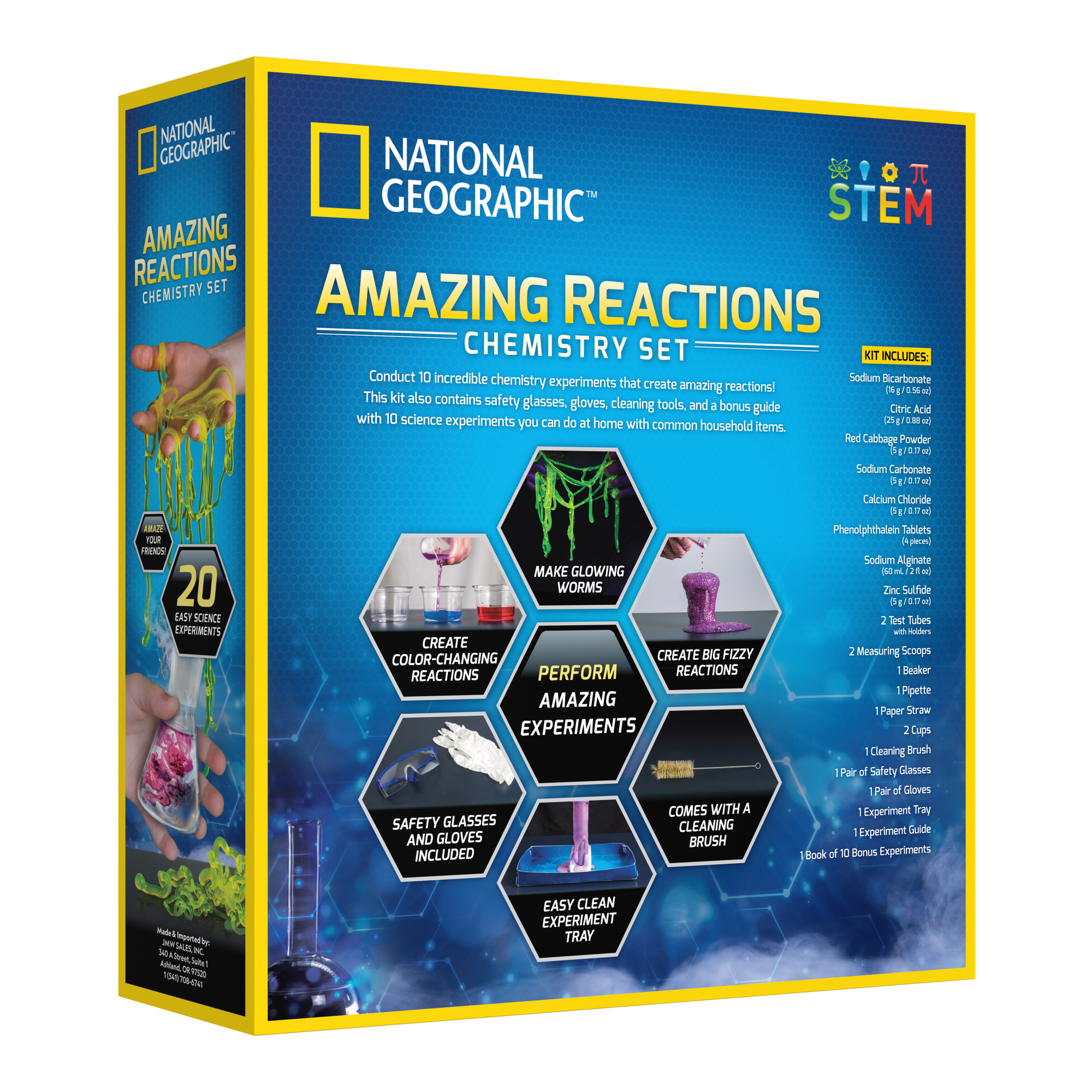 National Geographic Amazing Reactions Chemistry Set back