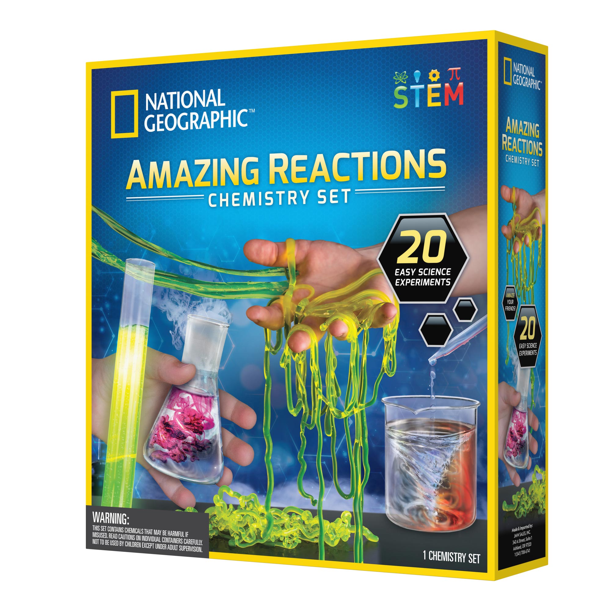 National Geographic Amazing Reactions Chemistry Set side