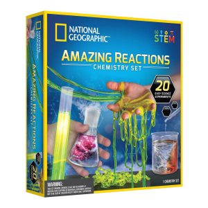 National Geographic Amazing Reactions Chemistry Set front