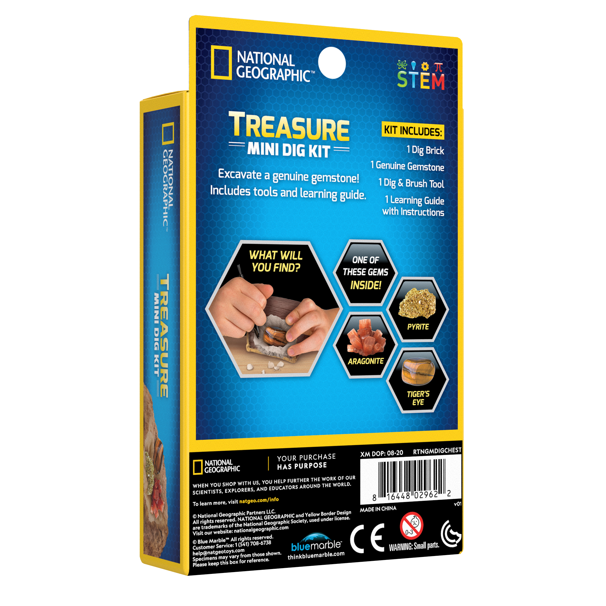 National Geographic Treasure Mini Dig Kit back