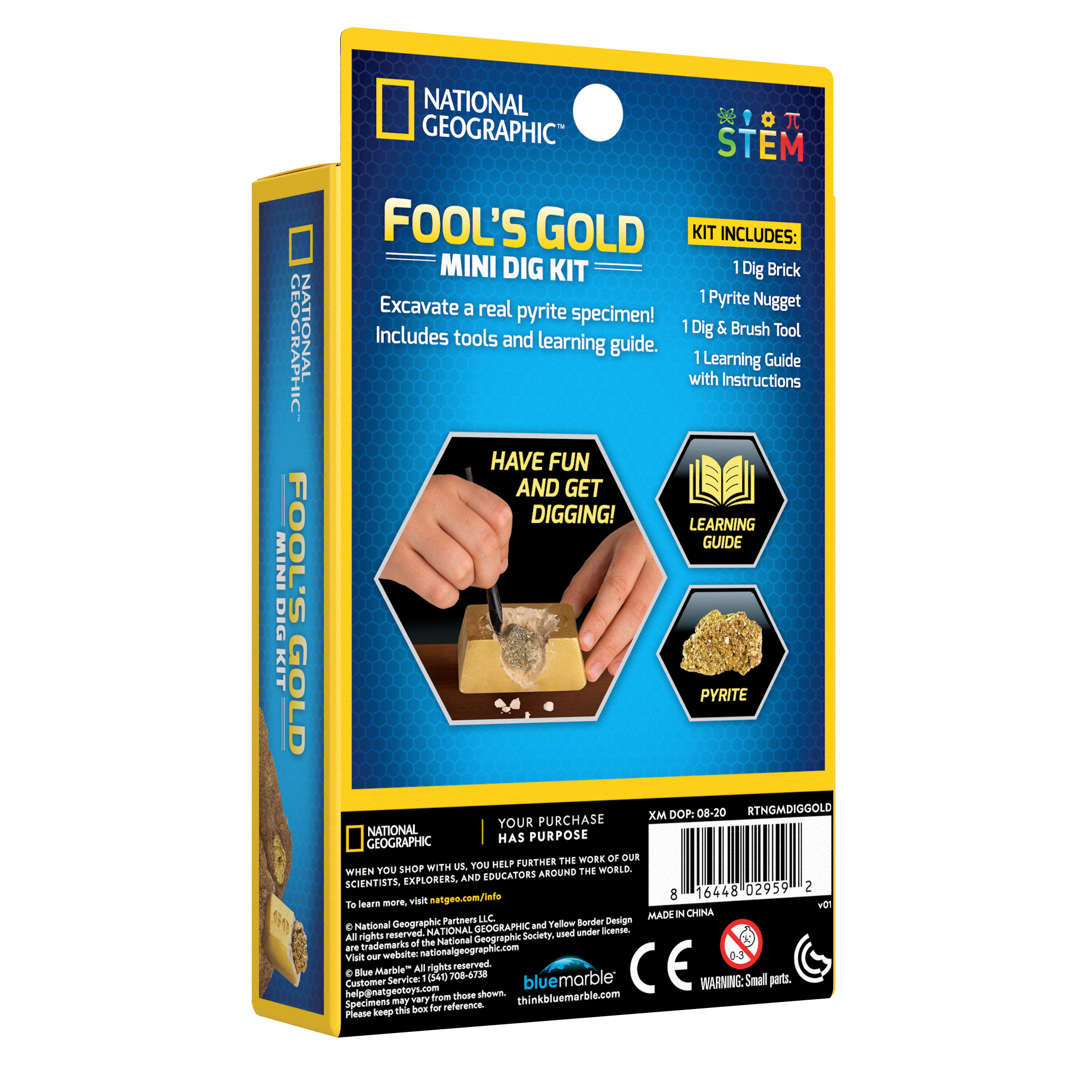 National Geographic Mini Dig Fool's Gold back