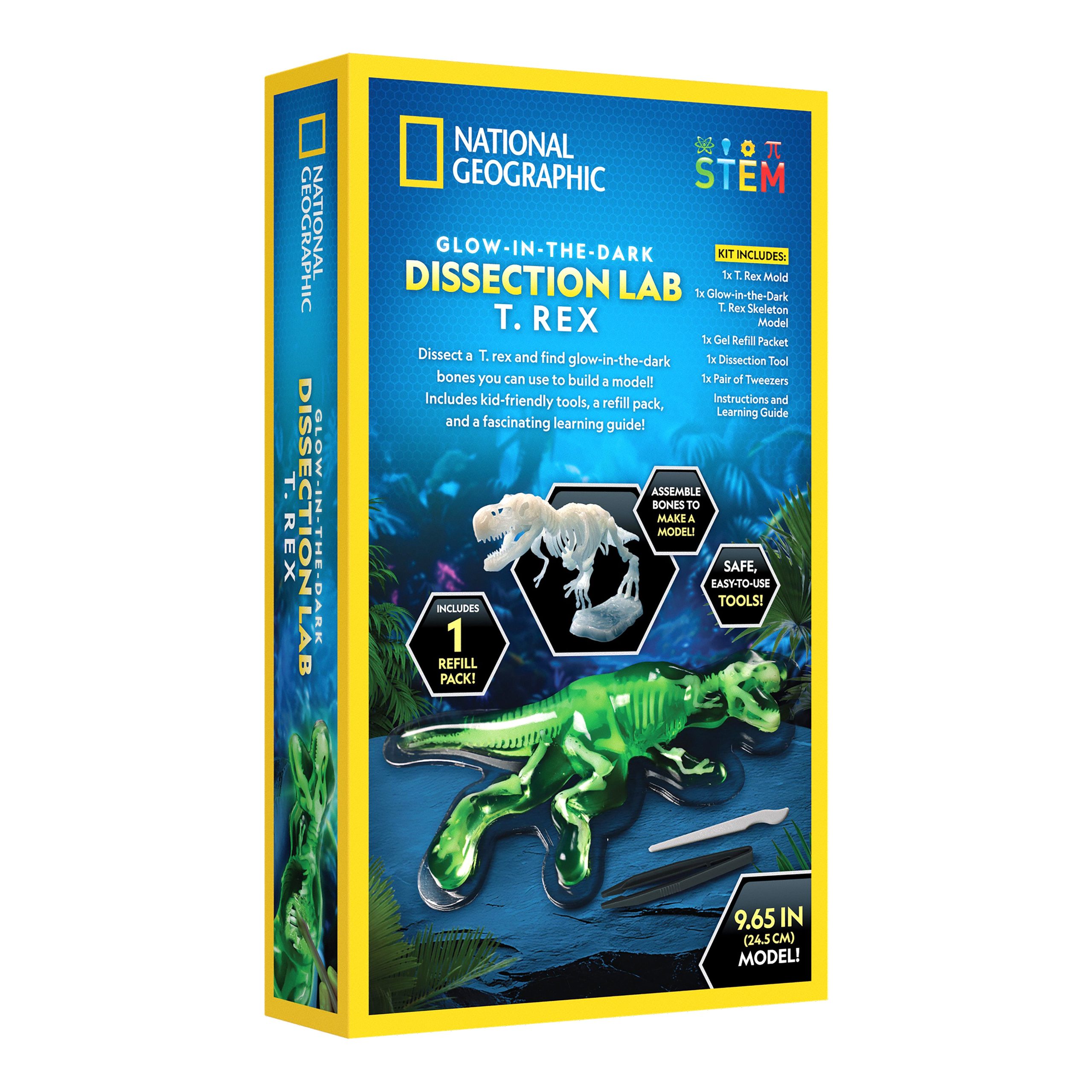 National Geographic Glow in the Dark T Rex Dissection Lab back