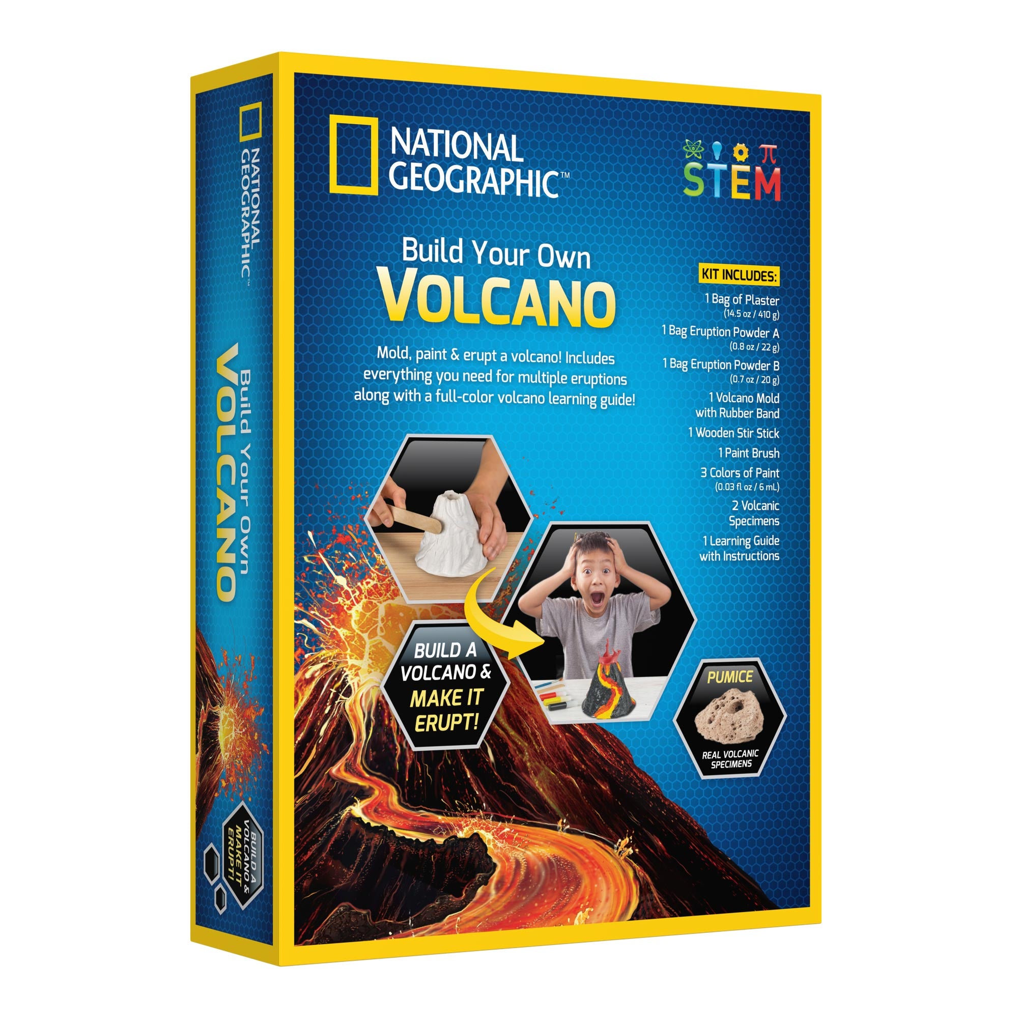 National Geographic Volcano Science Kit box back