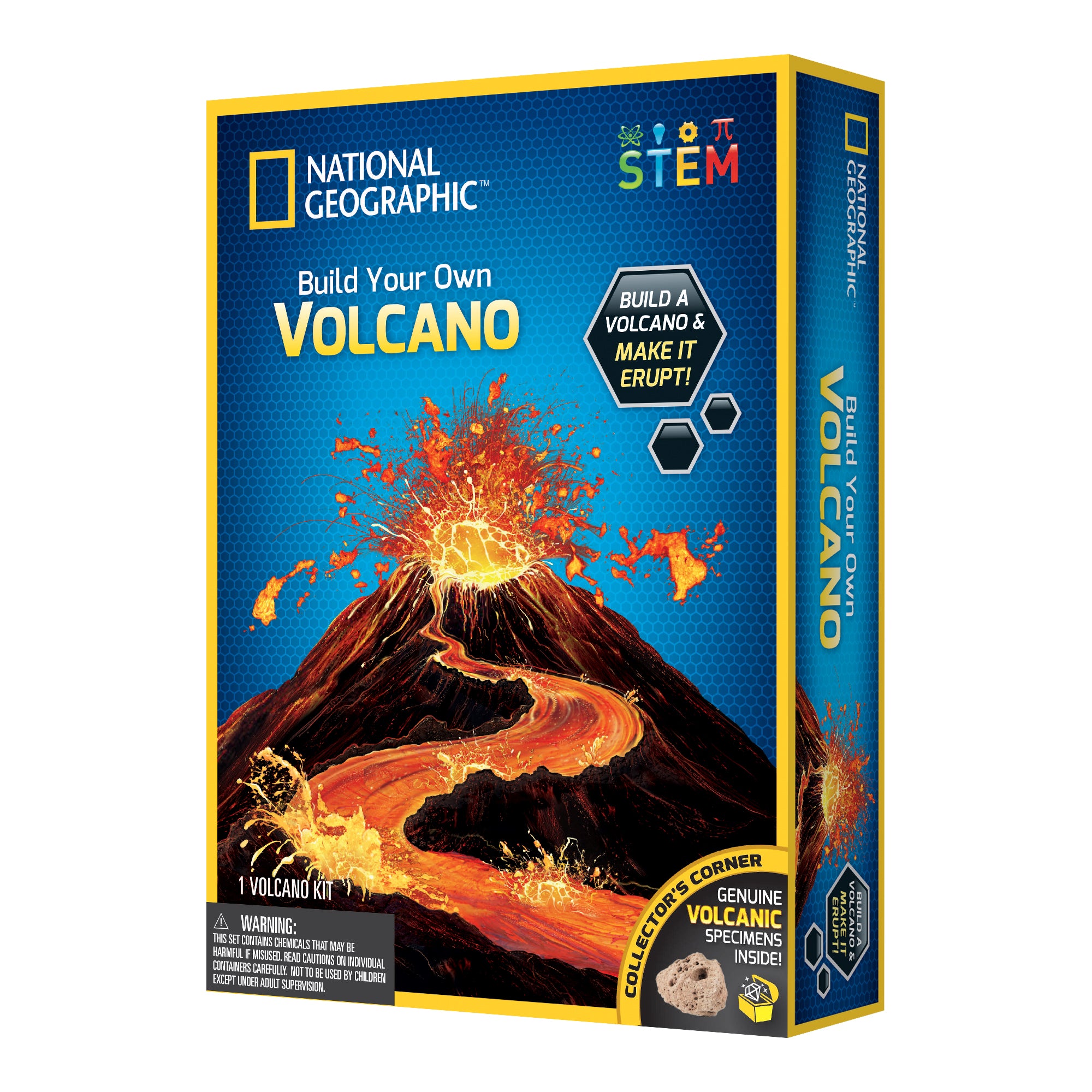 National Geographic Volcano Science Kit box side