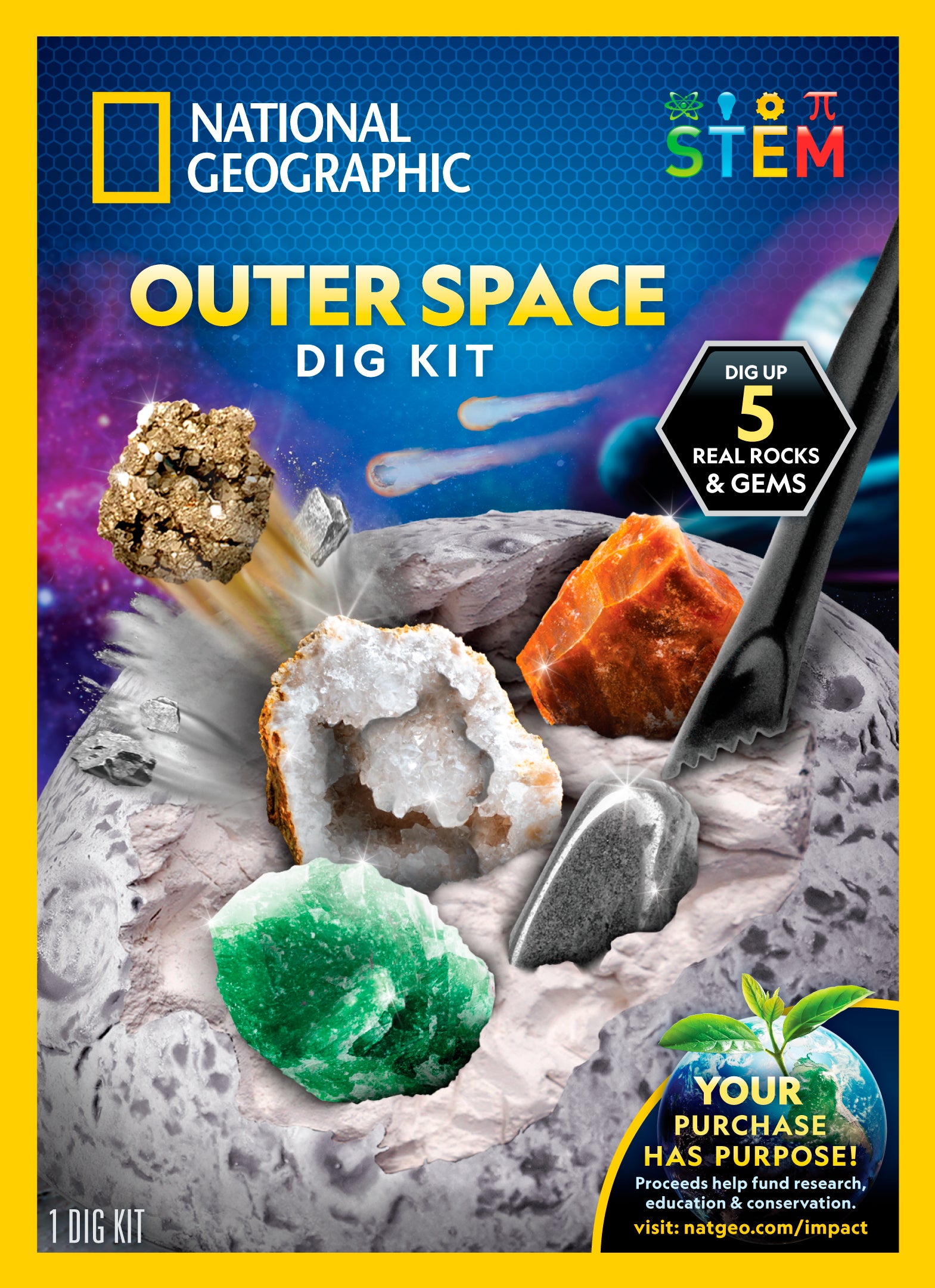 National Geographic Space-Themed Dig Kit packaging