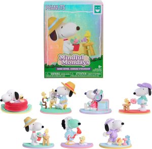 Happy Haul Peanuts Mindful Mondays Collectible Figures blind box packaging