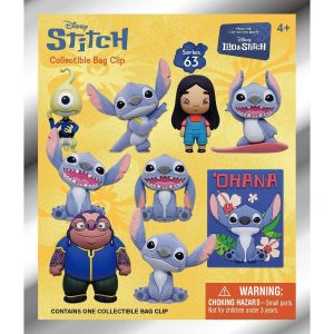 Disney Stitch Collectible Bag Clips Series 63 (Yellow Packaging)