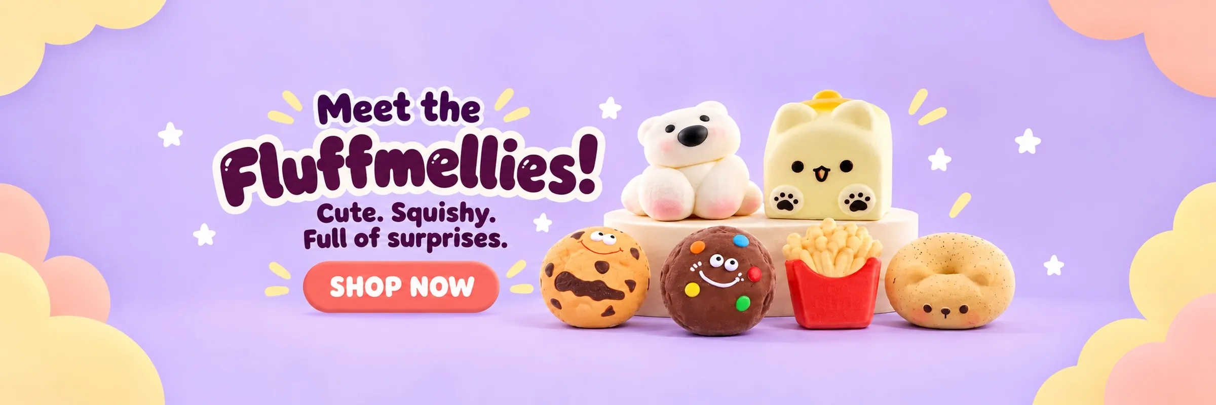 Meet the Fluffmellies! Cute. Squishy. Full of surprises. Shop now
